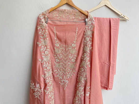 Pure mul chanderi unstitched ladies suit Rc18503 (a)