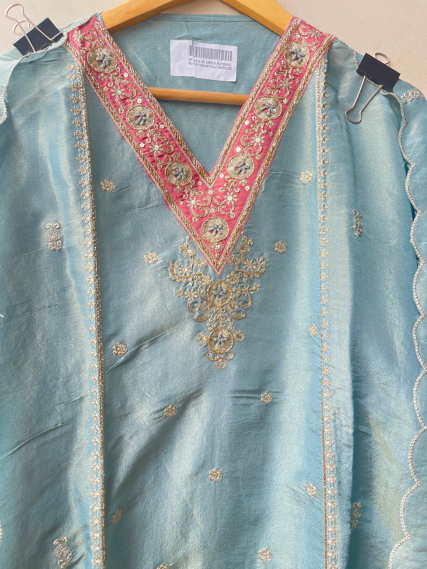 Banarasi shimmer silk ladies unstitched suit Rc19123