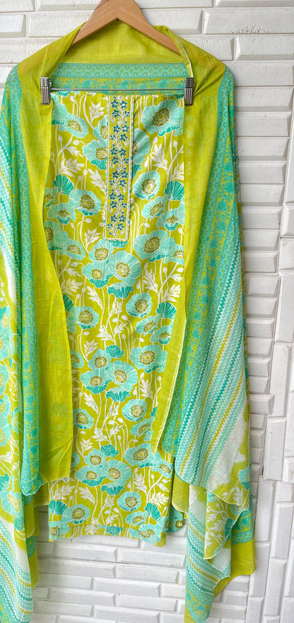 Cotton unstitched ladies suit Rc17390