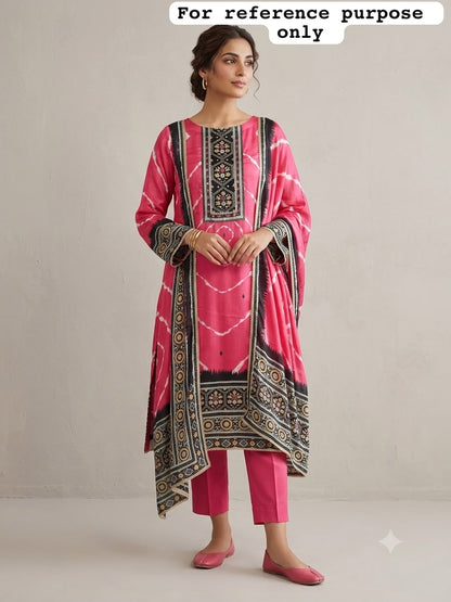 Gajji silk printed unstitched ladies suit Rc19226 (b)