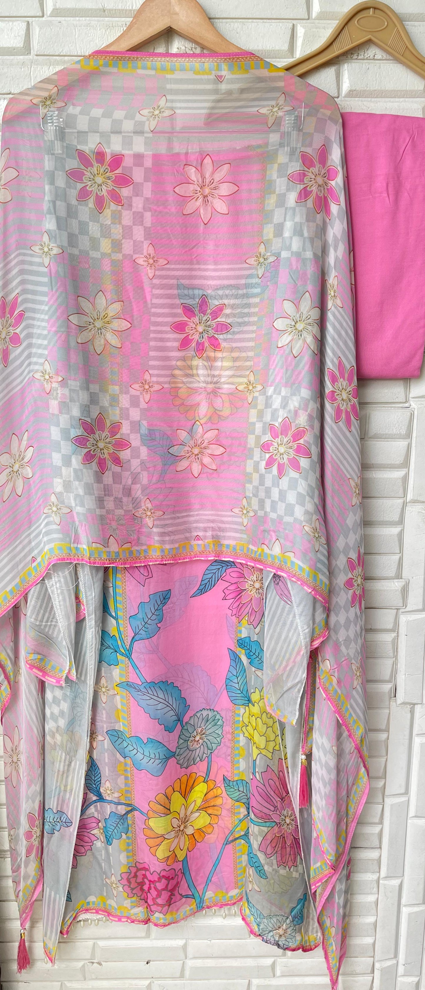 Organza unstitched ladies suit Rc17498