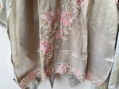 Pure shimmer giraffe silk unstitched ladies suit Rc19170 (a)