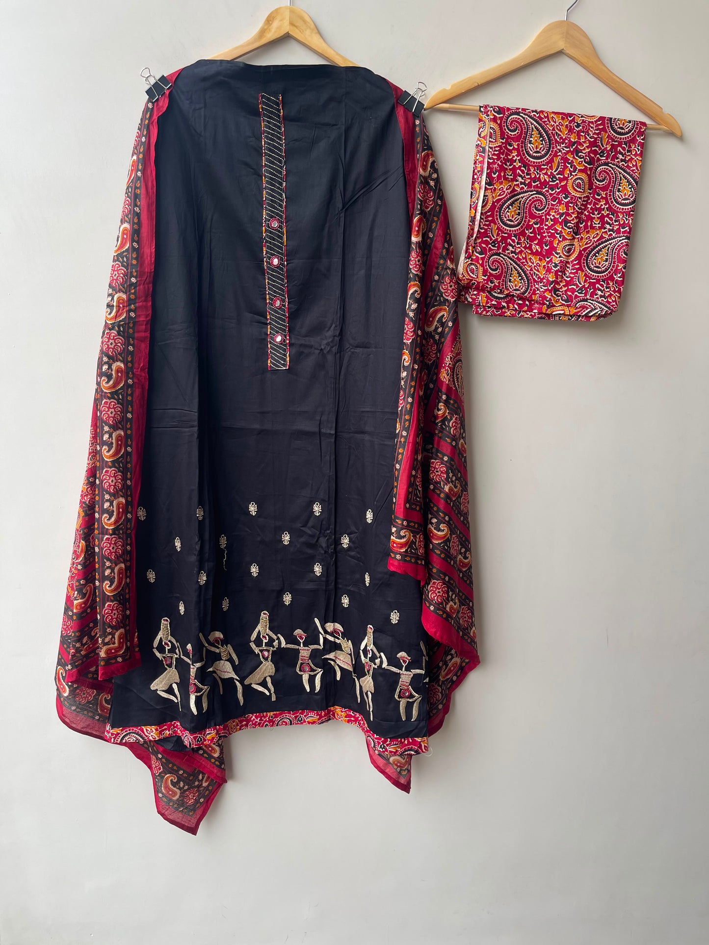 Worli art inspired cotton ladies unstitched suit Rc19082 (b)