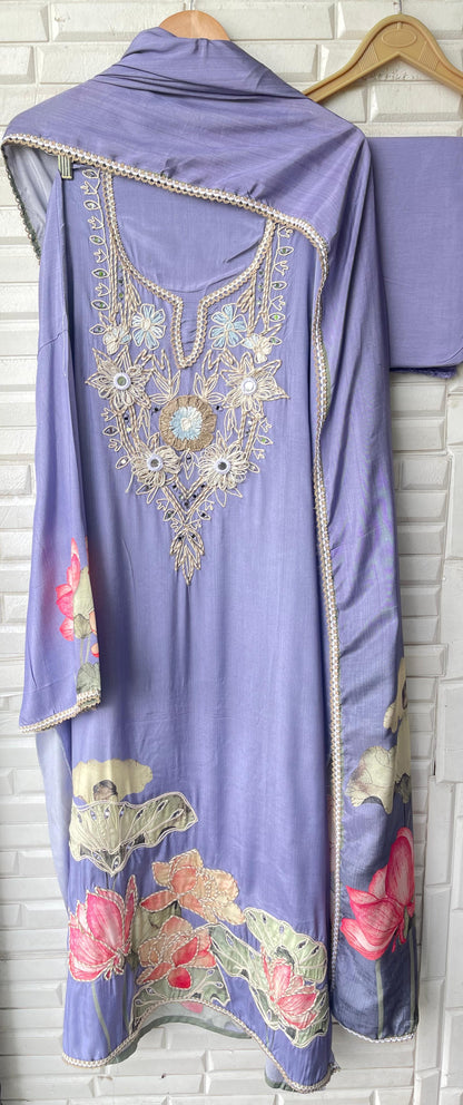 Muslin unstitched ladies suit Rc17524