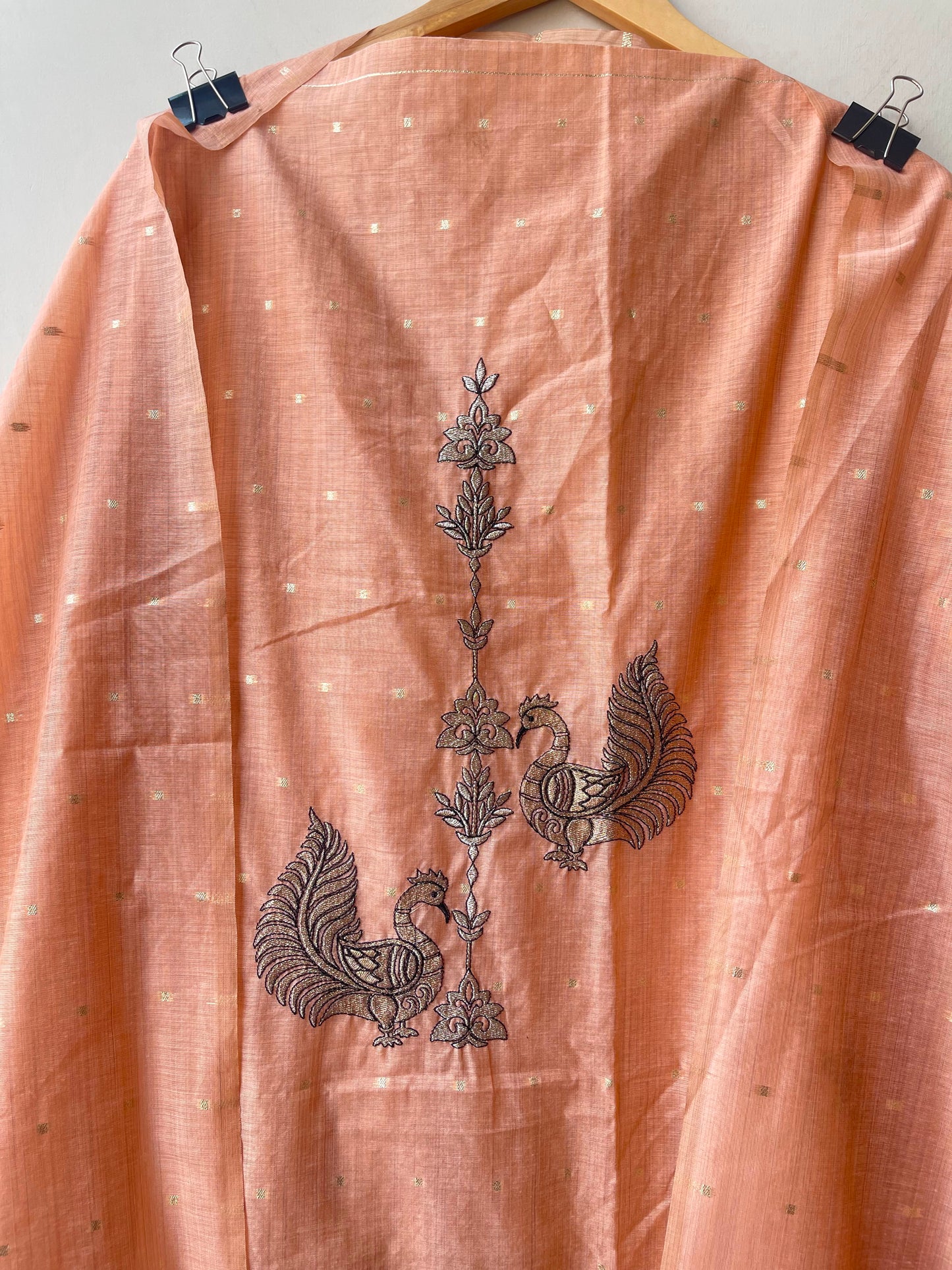 Self Banarasi mul chanderi unstitched ladies suit Rc19067 (a)