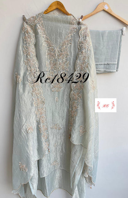 Pure crushed tissue ladies unstitched suit Rc18429 (b)