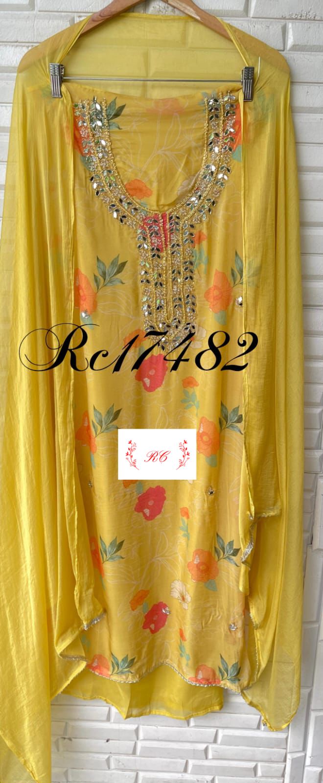 Organza unstitched ladies suit Rc17482