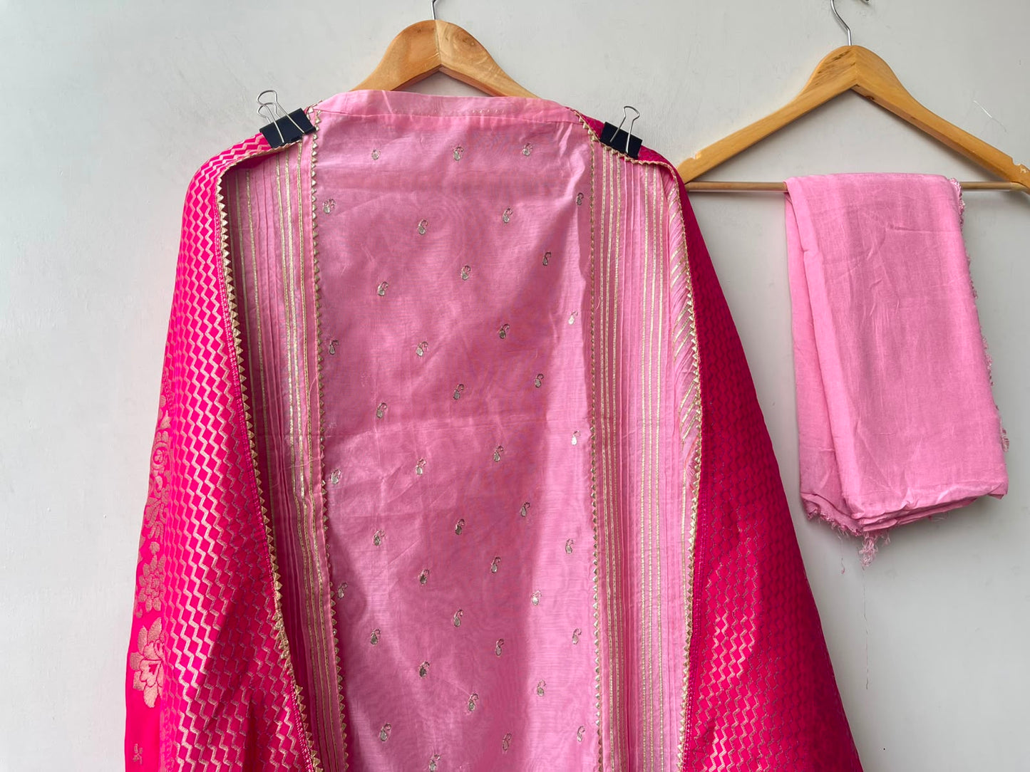 Shimmer chanderi unstitched ladies suit Rc19240
