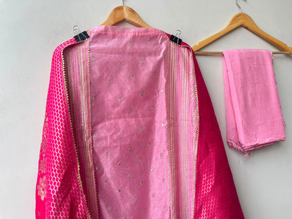 Shimmer chanderi unstitched ladies suit Rc19240
