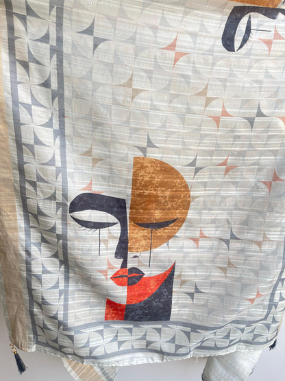 Khadi shimmer linen unstitched ladies suit Rc18371