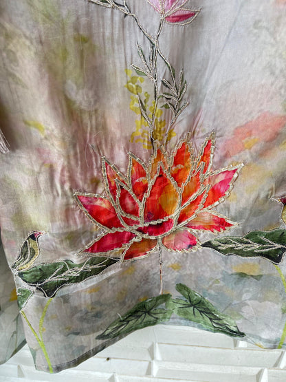 Organza unstitched ladies suit Rc17293