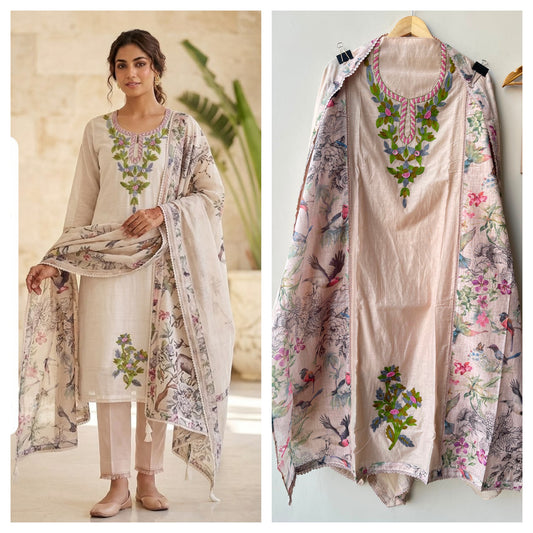 Mul cotton printed unstitched ladies suit Rc18961