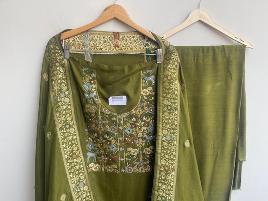 Banarasi silk unstitched ladies suit Rc18242 (b)