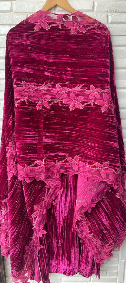 Crushed velvet unstitched ladies suit Rc17862 (a)