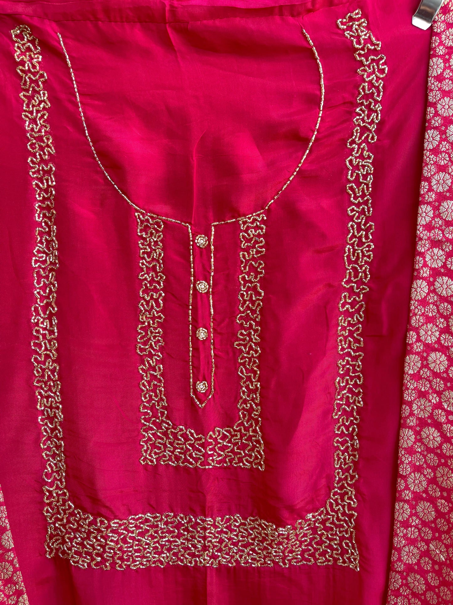 Silk organza unstitched ladies suit Rc17883 (a)