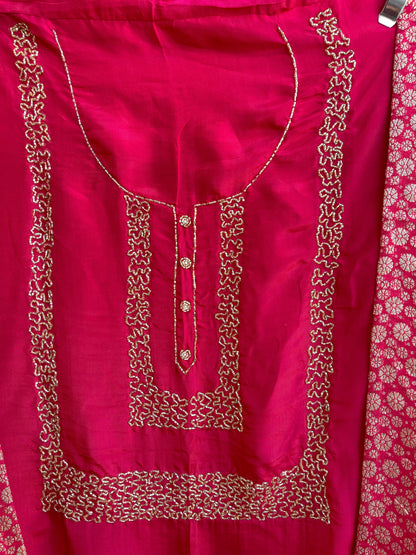 Silk organza unstitched ladies suit Rc17883 (a)