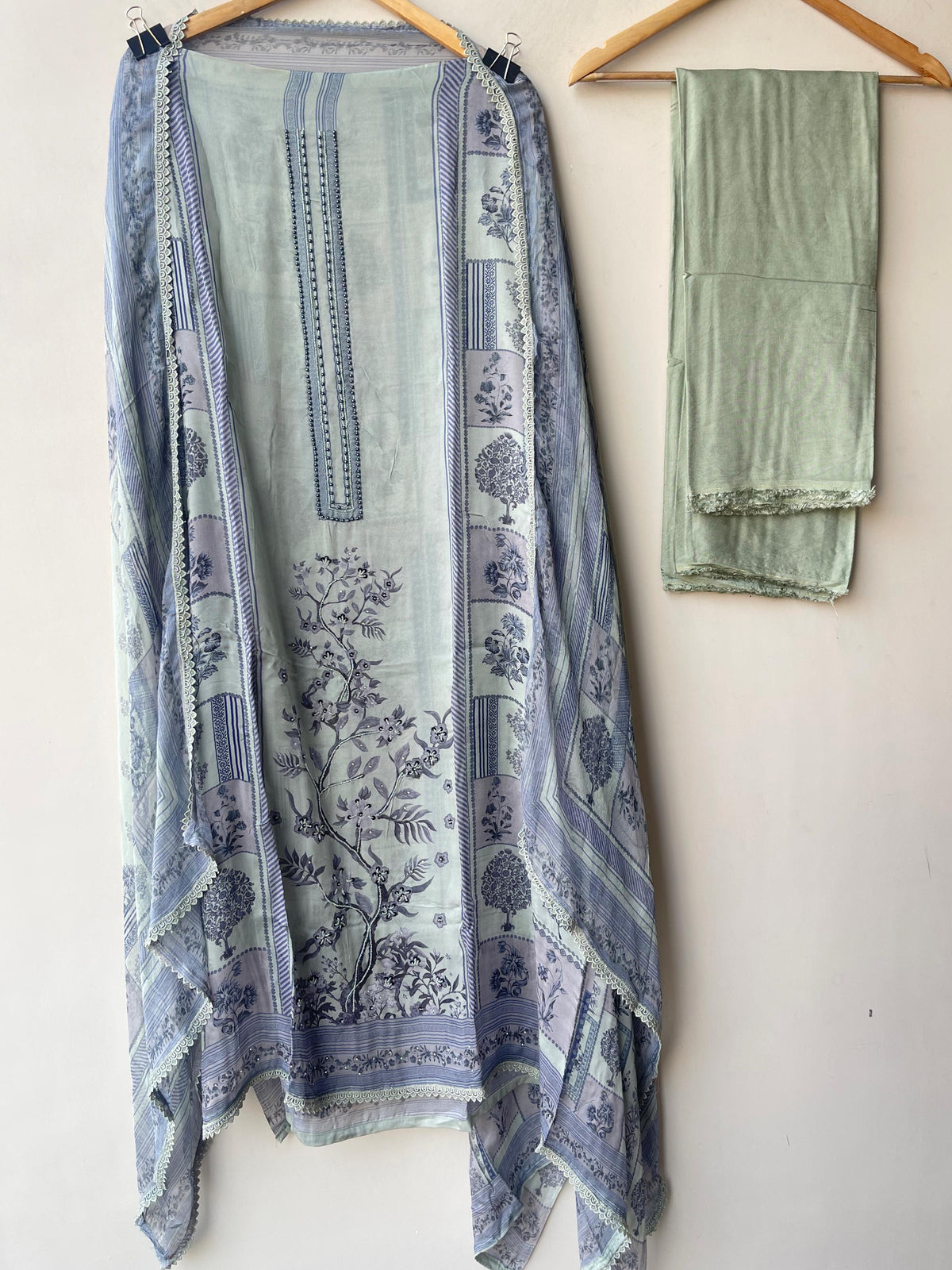 Organza Tuile printed ladies unstitched suit Rc19344