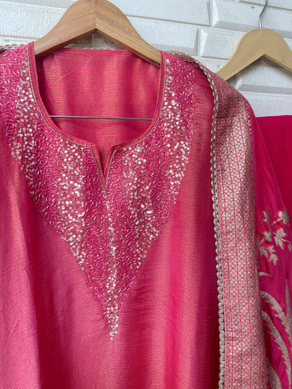 Banarasi silk unstitched ladies suit Rc17858 (a)