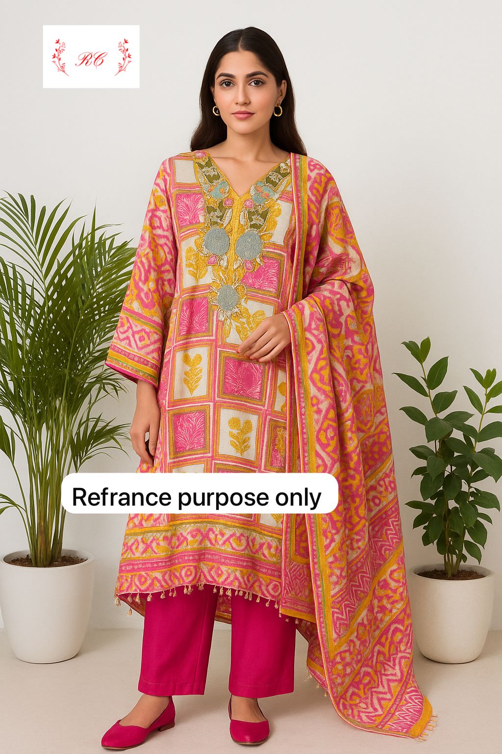 Cotton unstitched ladies suit Rc17532