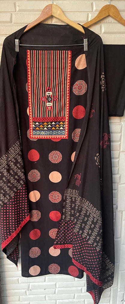 Cotton khadi unstitched ladies suit Rc17583 (b)