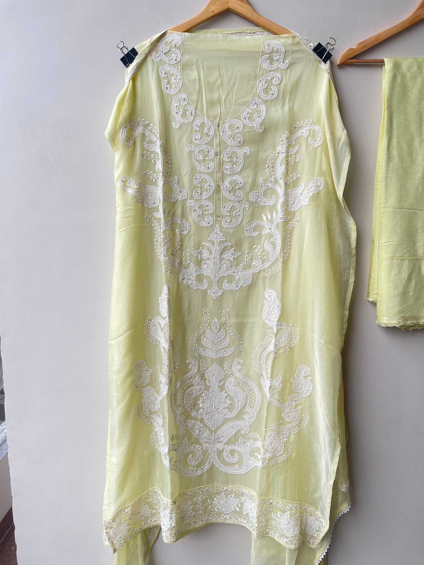 Organza Tuile fabric ladies unstitched suit Rc19131 (a)
