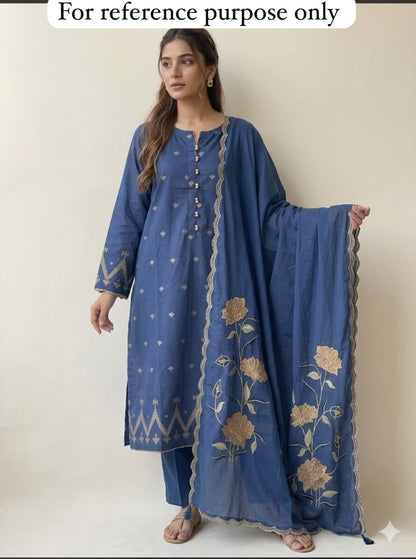 Cotton weaving unstitched ladies suit Rc18986