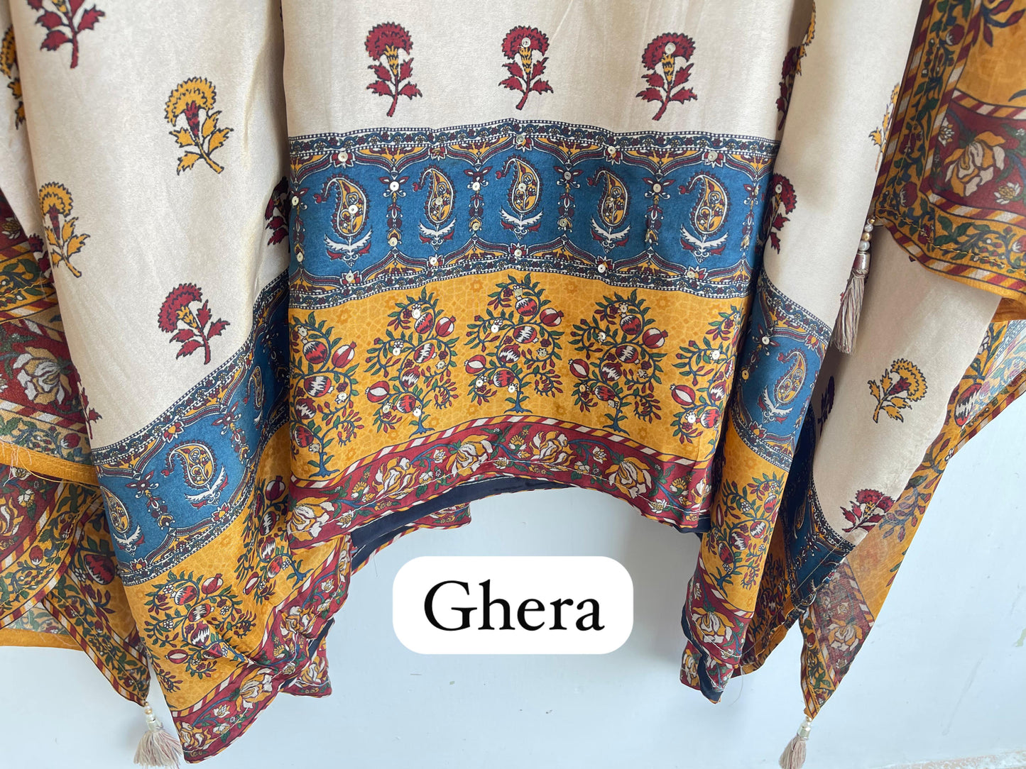 Crape satin unstitched ladies suit Rc17876