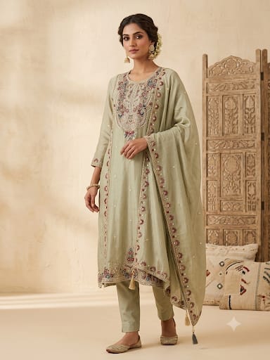 Shimmer silk unstitched ladies suit Rc19330 (a)