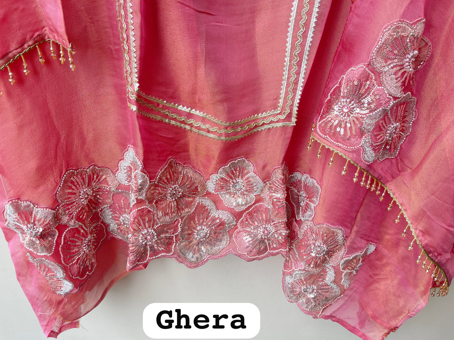 Two Stunning Options ladies Shimmer Organza Silk Unstitched Suit Sets