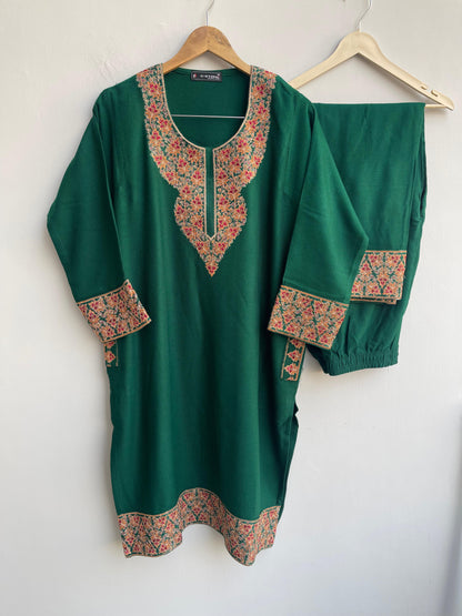 Kashmiri kadai pheron ladies readymade coord set Rc18886