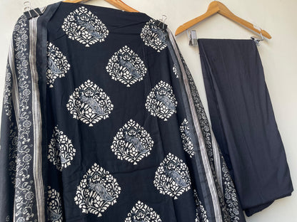Elegant Cotton Printed Unstitched Suit Set