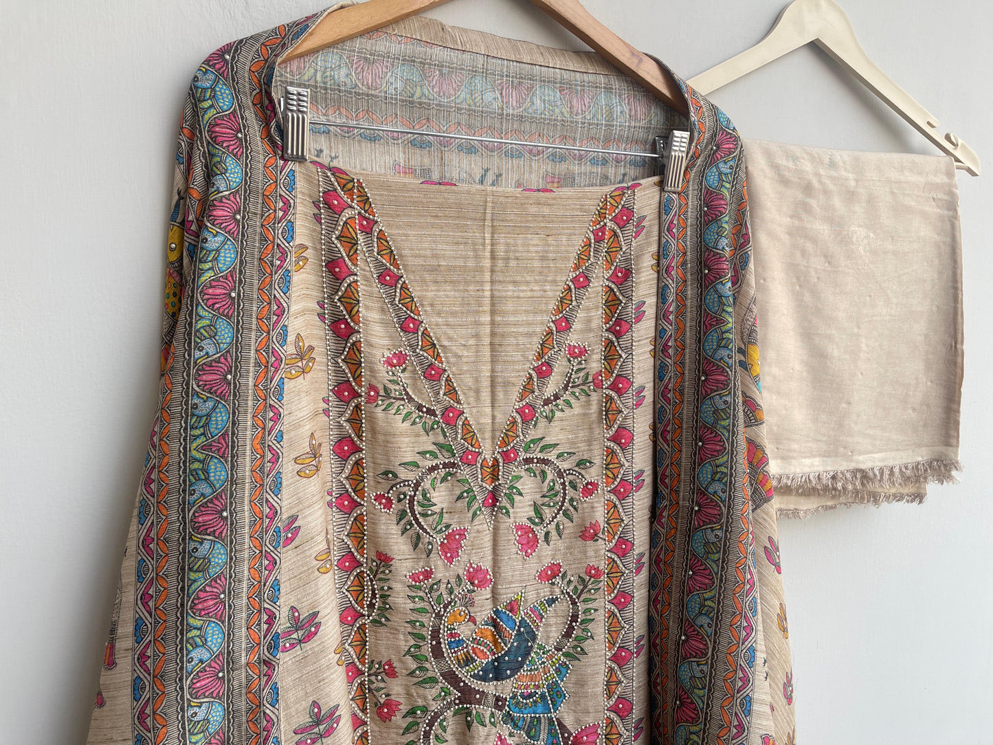 Pure khadi linen unstitched ladies suit Rc18491 (a)