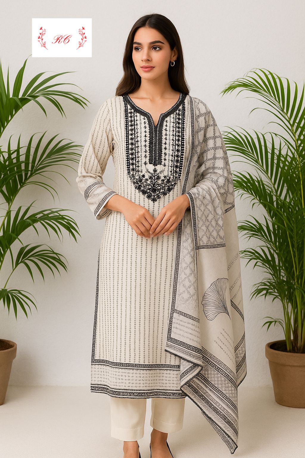 Organza unstitched ladies suit Rc17514 (b)