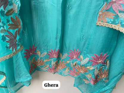 Classy Embroidered Designer Unstitched 3 Pcs Suit Set