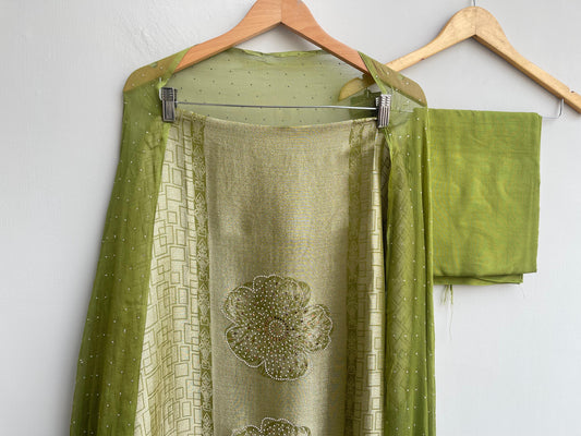 Brocade shimmer silk unstitched ladies suit Rc18184 (a)