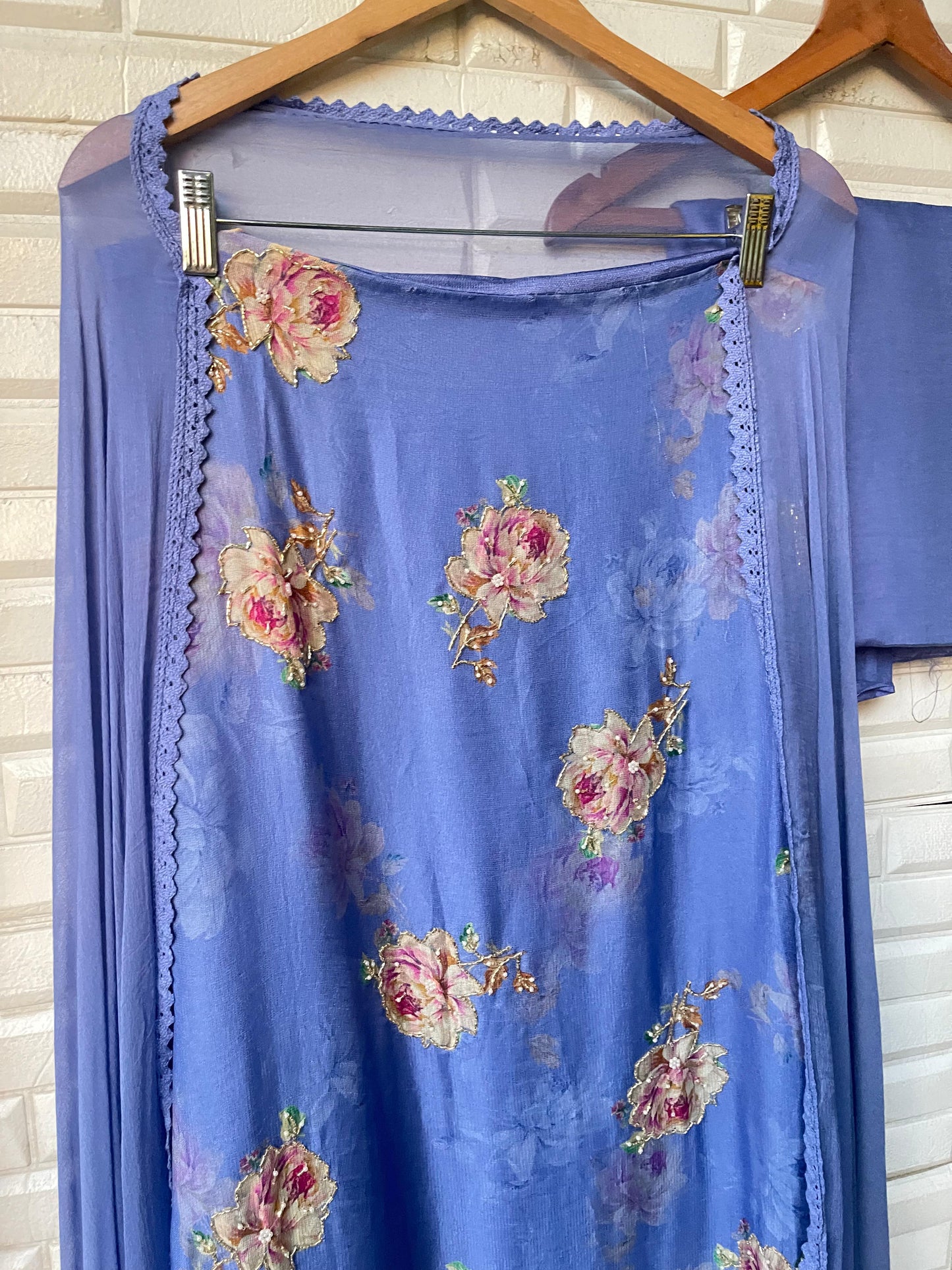 Self organza unstitched ladies suit Rc17581 (a)