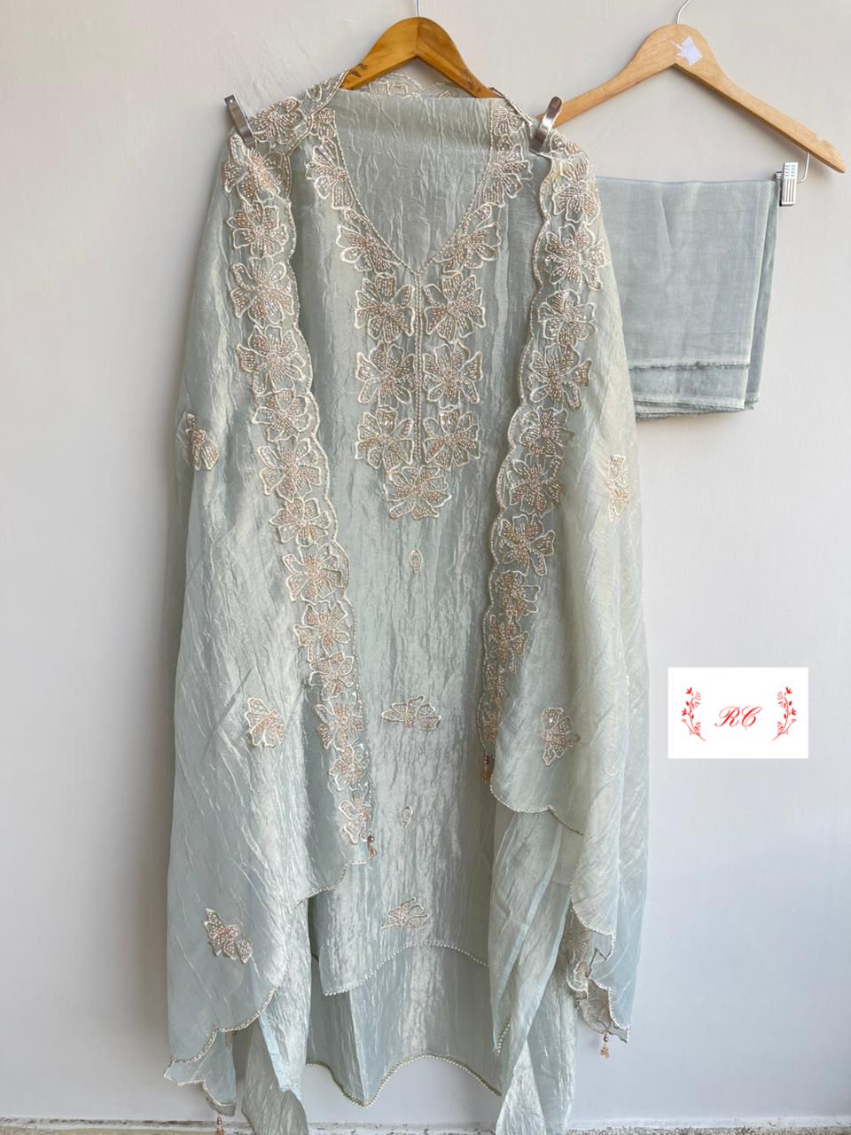 Pure crushed tissue ladies unstitched suit Rc18429 (b)