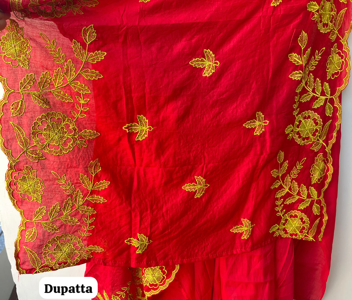 Elegant Unstitched Mul Chanderi 3 Pcs Suit Set