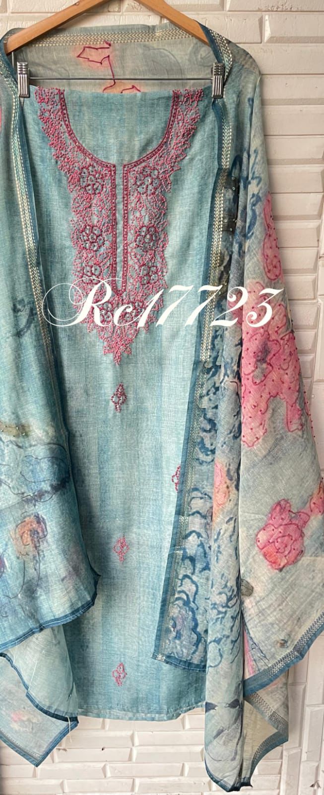 Linen silk unstitched ladies suit Rc17723 (a)