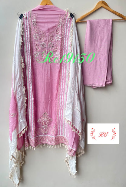 Mul chanderi unstitched ladies suit Rc19130 (c)