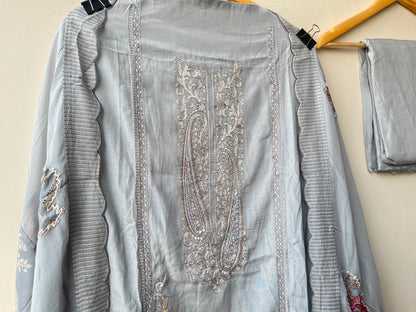 Mul chanderi unstitched ladies suit Rc19119