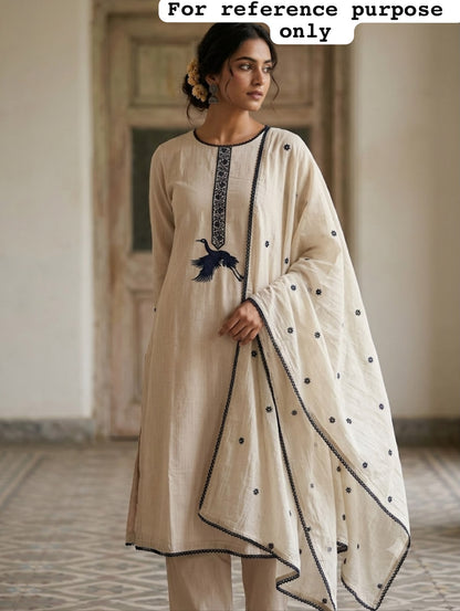Cotton linen fabric ladies unstitched suit Rc19143