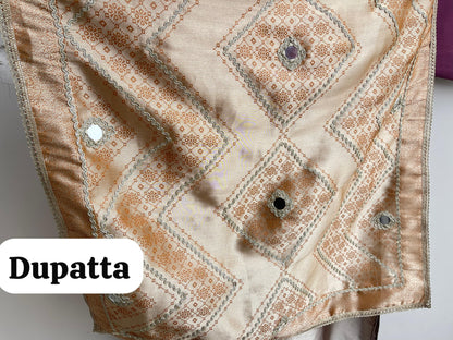 Brocade silk unstitched ladies suit Rc18174