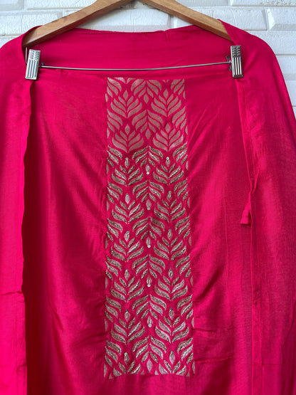 Banarasi silk unstitched ladies suit Rc17686