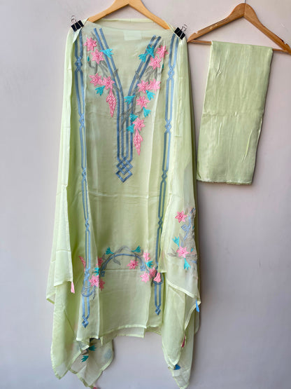 Organza Tuile unstitched ladies suit Rc19312 (a)