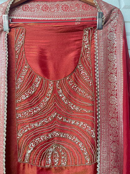 Shimmer silk unstitched ladies suit Rc17789 (a)