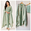 Premium Shimmer Giraffe Silk Unstitched 3 Pcs Designer Suit Set