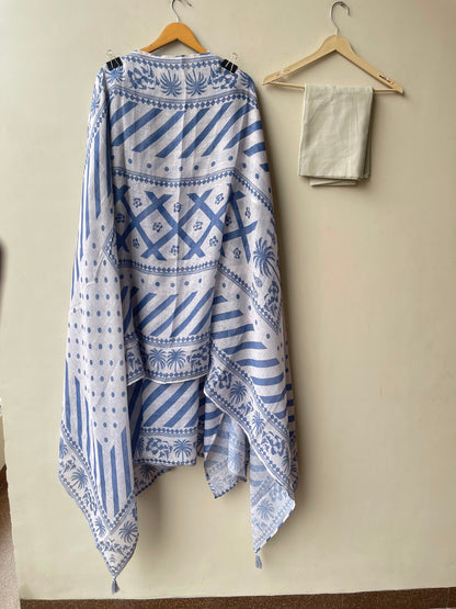 Linen printed unstitched ladies suit Rc19078