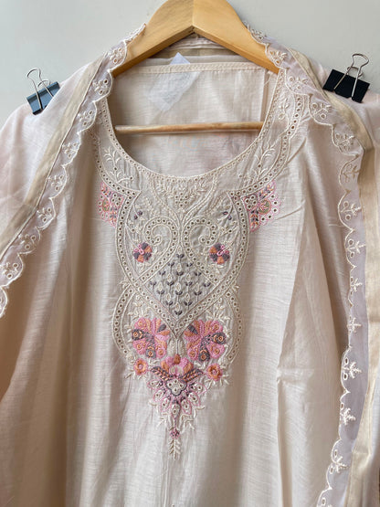 Mul chanderi unstitched ladies suit Rc18994
