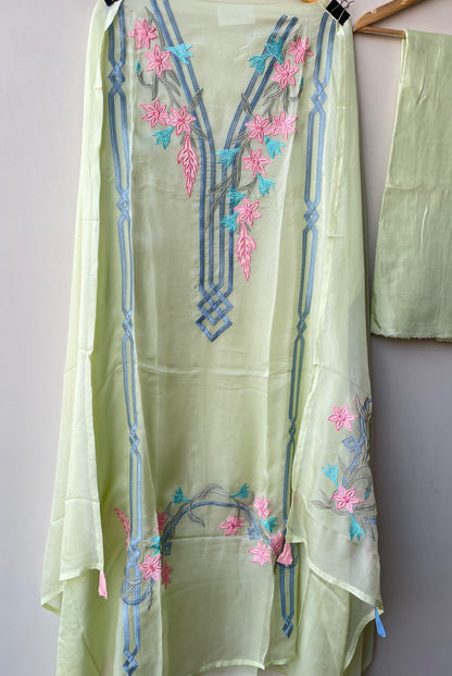 Organza Tuile unstitched ladies suit Rc19312 (a)